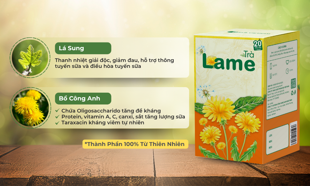 Thành phần trong trà Lame được chọn lọc tự nhiên, an toàn và lành tính