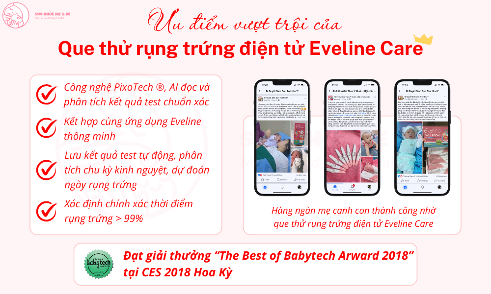 Que thử rụng trứng điện tử Eveline Care